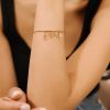 Ginette NY Medium Bangle With Hook Or Rose