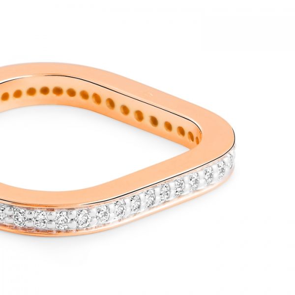 Ginette NY Diamond Tv Ring Or Rose