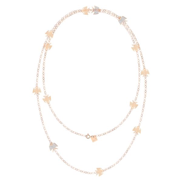 Ginette NY Diamond Georgia Sautoir Or Rose