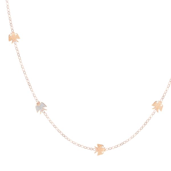 Ginette NY Diamond Georgia Sautoir Or Rose