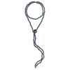 Ginette NY Blue Sandstone Bead Sautoir Or Rose