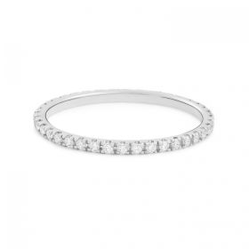 Ginette NY Be Mine White Mini Diamond Band Or Blanc