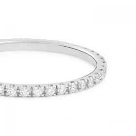 Ginette NY Be Mine White Mini Diamond Band Or Blanc