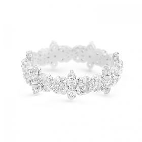 Ginette NY Be Mine Star White Mix Diamond Band Or Blanc
