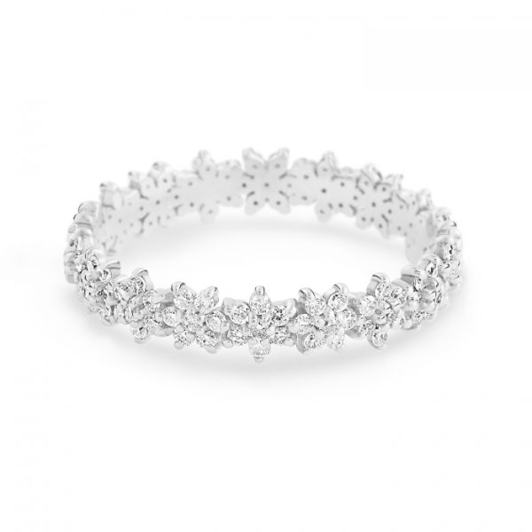 Ginette NY Be Mine Star White Mini Diamond Band Or Blanc