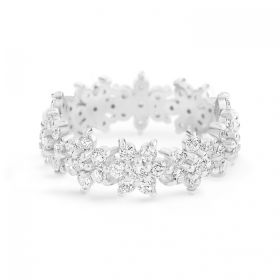 Ginette NY Be Mine Star White Diamond Band Or Blanc