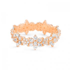 Ginette NY Be Mine Star Mix Diamond Band Or Rose