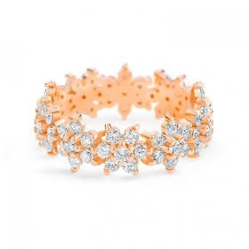 Ginette NY Be Mine Star Diamond Band Or Rose