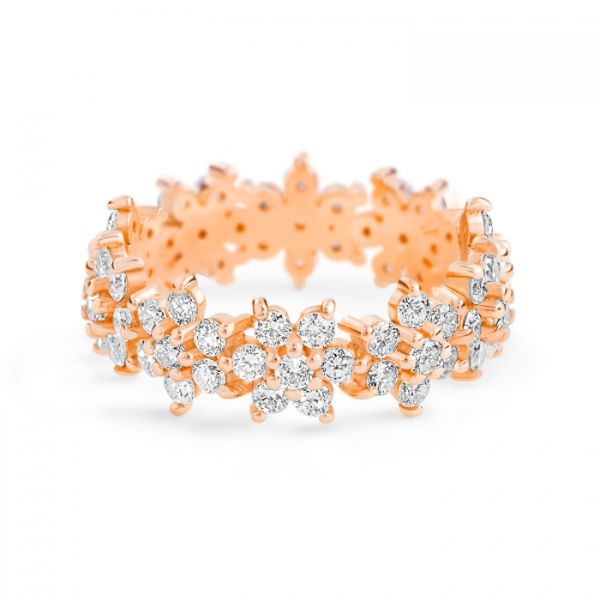 Ginette NY Be Mine Star Diamond Band Or Rose
