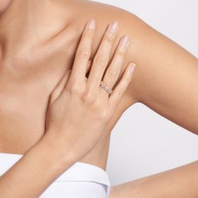 Ginette NY Be Mine Star Diamond Band Or Rose