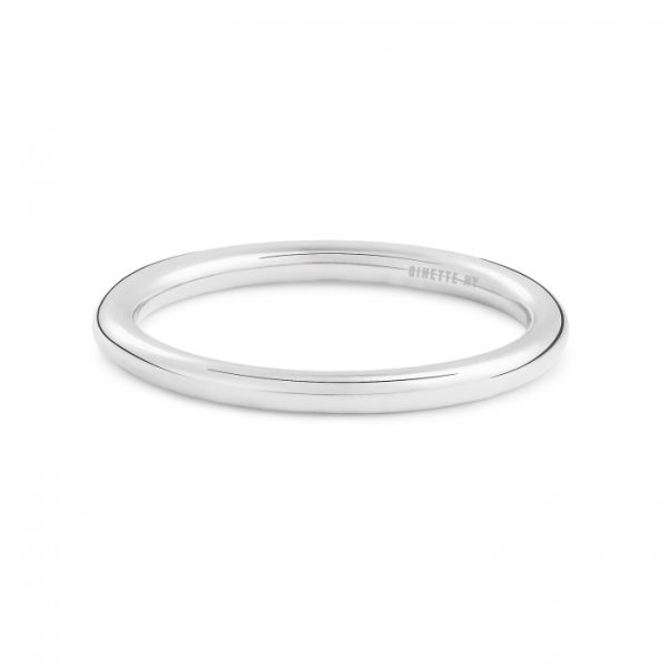Ginette NY Be Mine Mini Domed Band Or Blanc