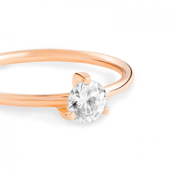 Ginette NY Be Mine Maria White Engagement Ring Or Rose