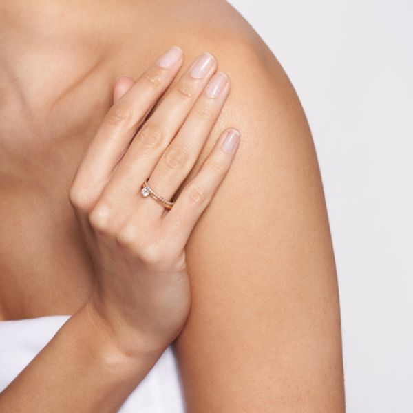 Ginette NY Be Mine Maria White Engagement Ring Or Rose