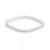 Ginette NY Be Mine Diamond Tv White Mini Ring Or Blanc