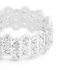 Ginette NY Be Mine Diamond Strip White Large Band Or Blanc