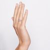 Ginette NY Be Mine Diamond Strip Large Band Or Rose