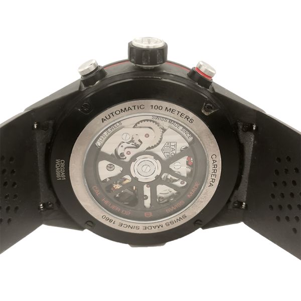 Montre Occasion Tag Heuer Carrera Boitier Carbone Bracelet Caoutchouc