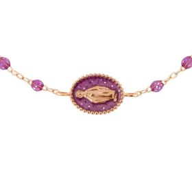 Bracelet gigi CLOZEAU Madone Résine Or Rose