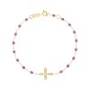 Bracelet gigi CLOZEAU Croix Vintage Diamant Or Jaune 17 cm