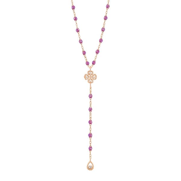 Chapelet gigi CLOZEAU Lucky Trèfle Diamants & Or Rose