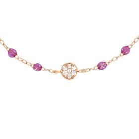 Bracelet gigi CLOZEAU Puce Diamants Or Rose 17 cm