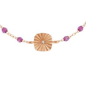 Bracelet gigi CLOZEAU Miss Lumière Diamant Or Rose 17cm