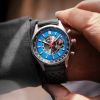 Montre Depancel Allure Valjoux 92 Bleu de France