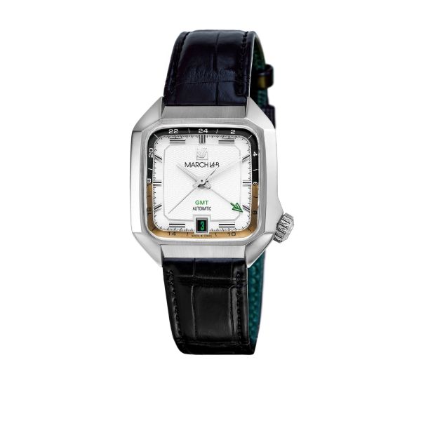 Montre MARCH LA.B AM2 Slim Automatique Shelter Bracelet Alligator Noir