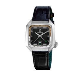 Montre MARCH LA.B AM2 Slim GMT Automatique Empire Bracelet Alligator Noir