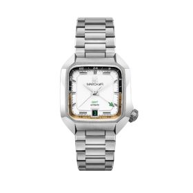 Montre MARCH LA.B Slim GMT Slim Automatique Shelter Bracelet Acier Signature