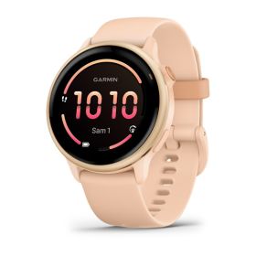 Montre Garmin Vivoactive 5 Boitier Ivoire Lunette Aluminium Soft Gold