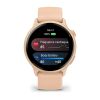 Montre Garmin Vivoactive 6 Metallic Pink Dawn Bracelet Rose Pêche