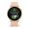 Montre Garmin Vivoactive 6 Metallic Pink Dawn Bracelet Rose Pêche
