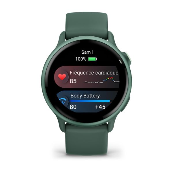 Montre Garmin Vivoactive 6 Jasper Green Bracelet Vert Sapin