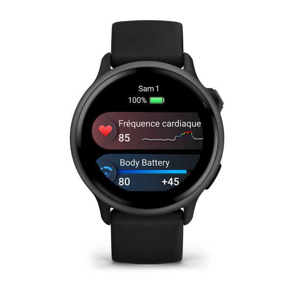 Montre Garmin Vivoactive 5 Boitier Ivoire Lunette Aluminium Soft Gold