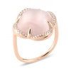 Bague Morganne Bello Songe Or Rose Quartz Rose Tour Diamants