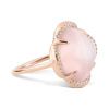 Bague Morganne Bello Songe Or Rose Quartz Rose Tour Diamants