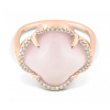 Bague Morganne Bello Songe Or Rose Quartz Rose Tour Diamants