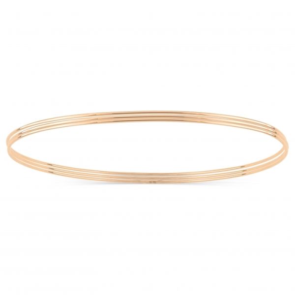 Bracelet Ginette NY Small Circle Bangle - Set Of 3 Or Rose