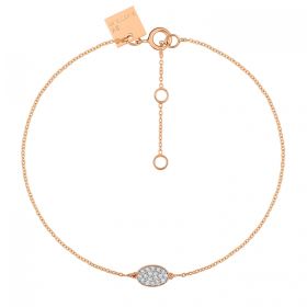 Bracelet Ginette NY Sequin Diamond Bracelet Or Rose