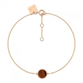 Bracelet Ginette NY Mini Ever Tiger Eye Disc Bracelet Or Rose