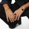 Bracelet Ginette NY Mini Ever Onyx Disc Bracelet Or Rose