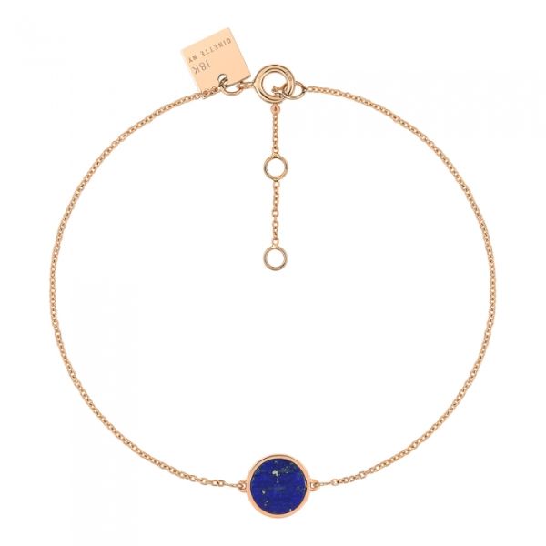 Bracelet Ginette NY Mini Ever Lapis Disc Bracelet Or Rose