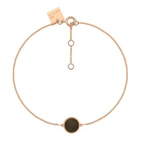 Bracelet Ginette NY Mini Ever Golden Obsidian Disc Bracelet Or Rose