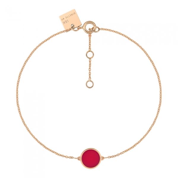 Bracelet Ginette NY Mini Ever Coral Disc Bracelet Or Rose