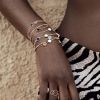 Bracelet Ginette NY Mini Ever Coral Disc Bracelet Or Rose