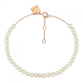 Bracelet Ginette NY Maria Mini Pearl Bead Bracelet Or Rose