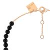 Bracelet Ginette NY Maria Mini Onyx Bead Bracelet Or Rose