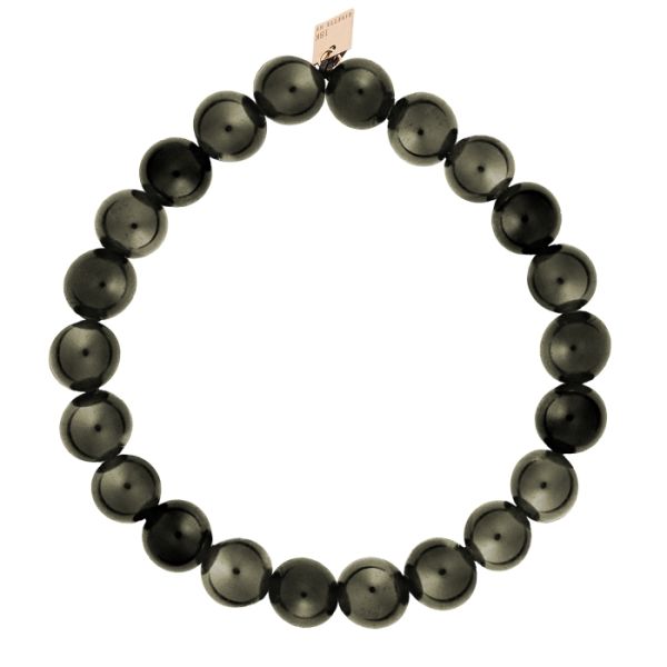 Bracelet Ginette NY Heal Golden Obsidian Bead Bracelet Or Rose