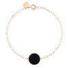 Bracelet Ginette NY Ever Onyx Disc Bracelet Or Rose